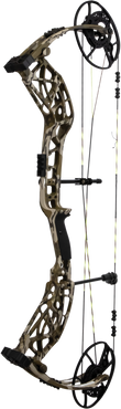 Adapt 2 HP hunting Compound Bow from Bear Archery on a transparent background in color Mossy Oak Bottomland.