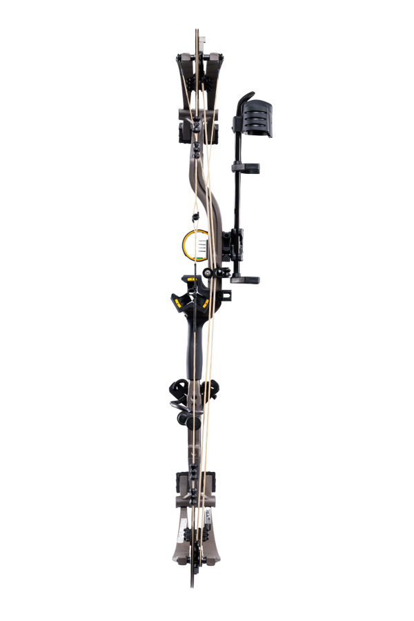 Bear Archery Legend 30 RTH hunting compound bow in color Stone with a stable 30 RTH-inch axle-to-axle length, smooth draw cycle, and optimized performance for bowhunters.