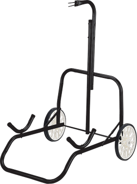 Bear Archery Durable, Powder-Coated Wheeled Black Target Stand for Use with 35" and 48" Targets_1